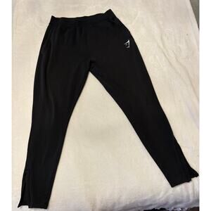 Men’s Gymshark black joggers, size medium. ￼